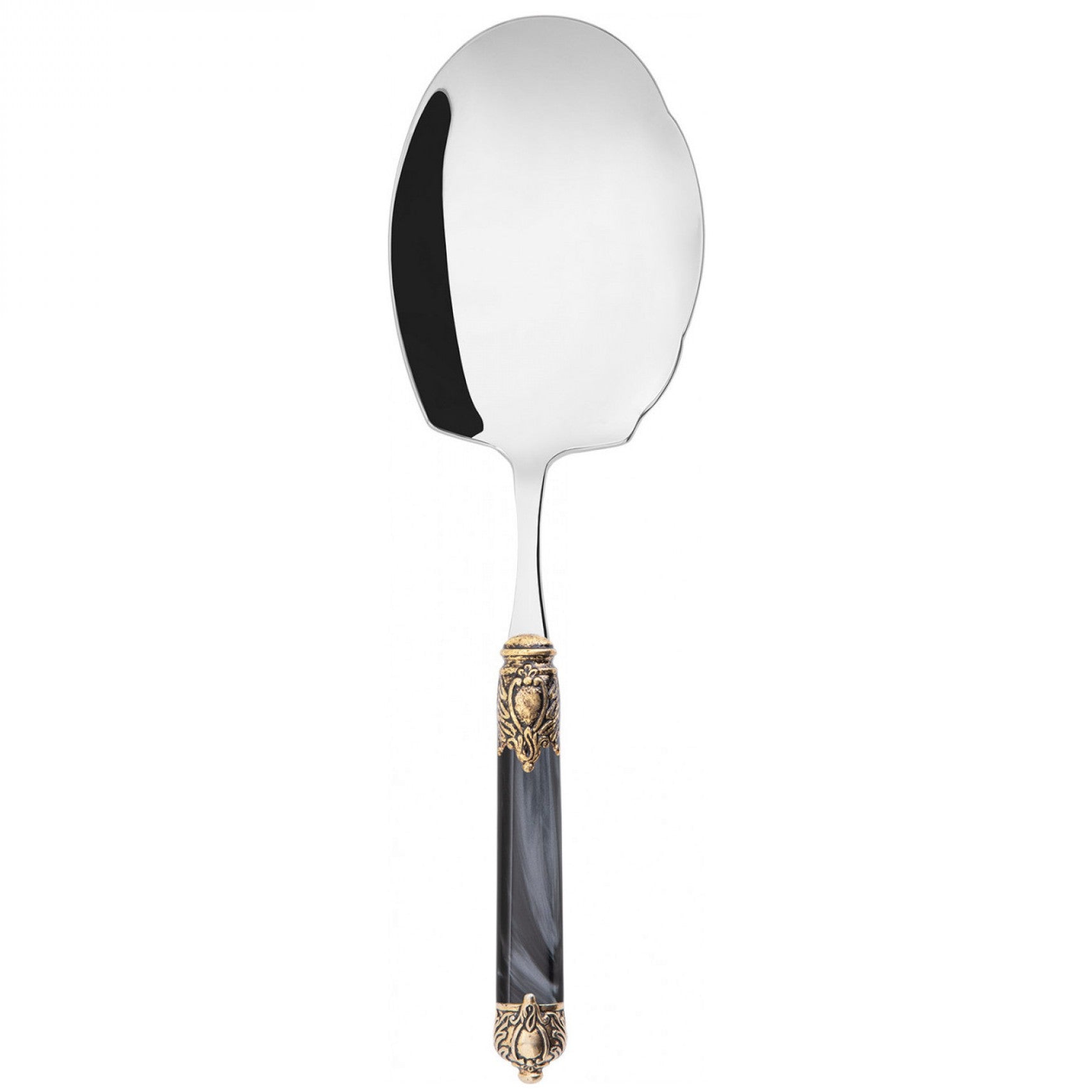 Rinascimento Antique Gold Kebab Serving Spoon - Charcoal-Casa Bugatti USA