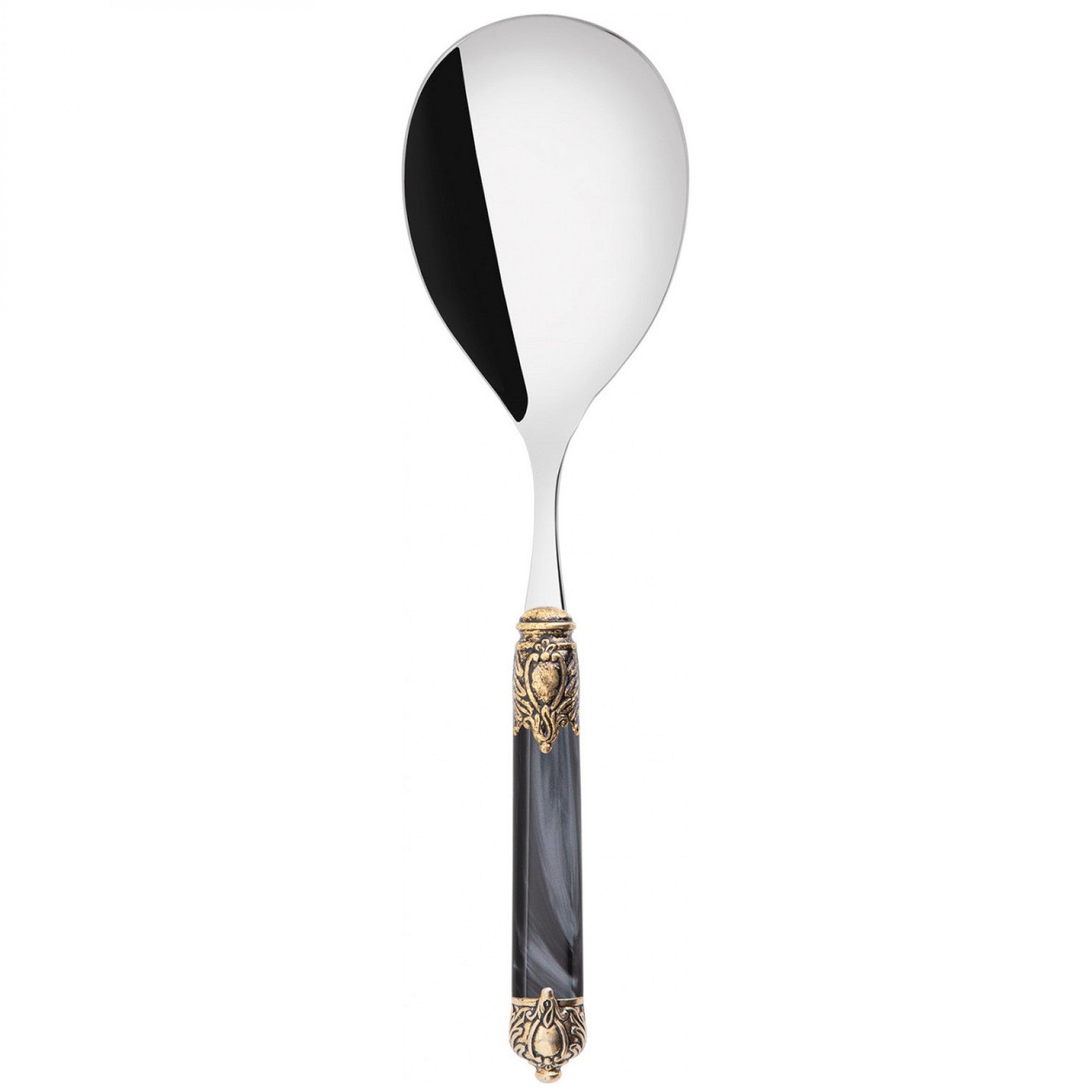 Rinascimento Antique Gold Rice Casserole Serving Spoon, Charcoal — Casa Bugatti