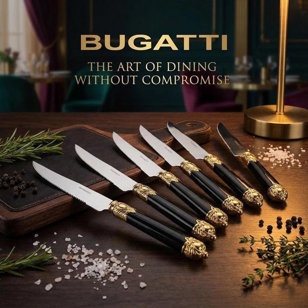Rinascimento 6 Piece Steak knife Set - gold / black