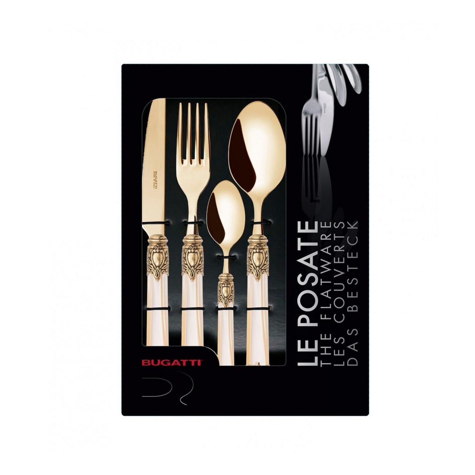 Rinascimento Antique Gold 24 Piece Set - Ivory-Casa Bugatti USA