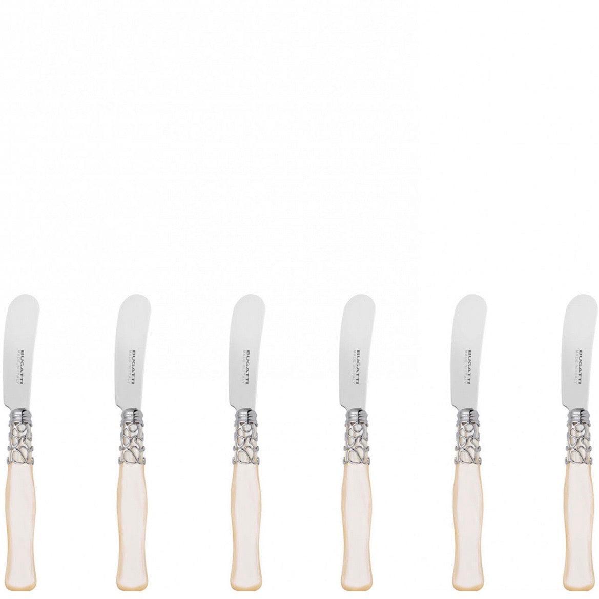 Selene Spreader / Butter Knife Set - Ivory-Casa Bugatti USA