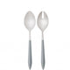Ares Brushed 2 Piece Salad Serving Set - Gray